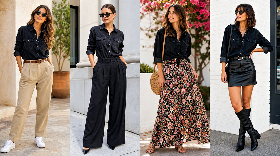 25 Chic Ways What To Wear With Black Denim Top for Weekends