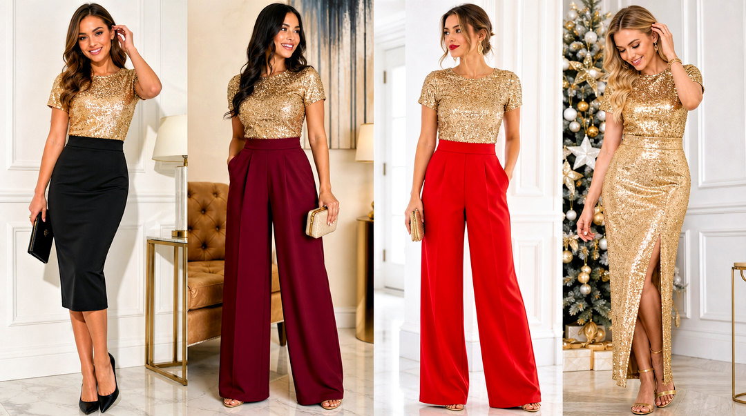 25 Chic Ways What To Wear With Gold Sequin Top for Parties