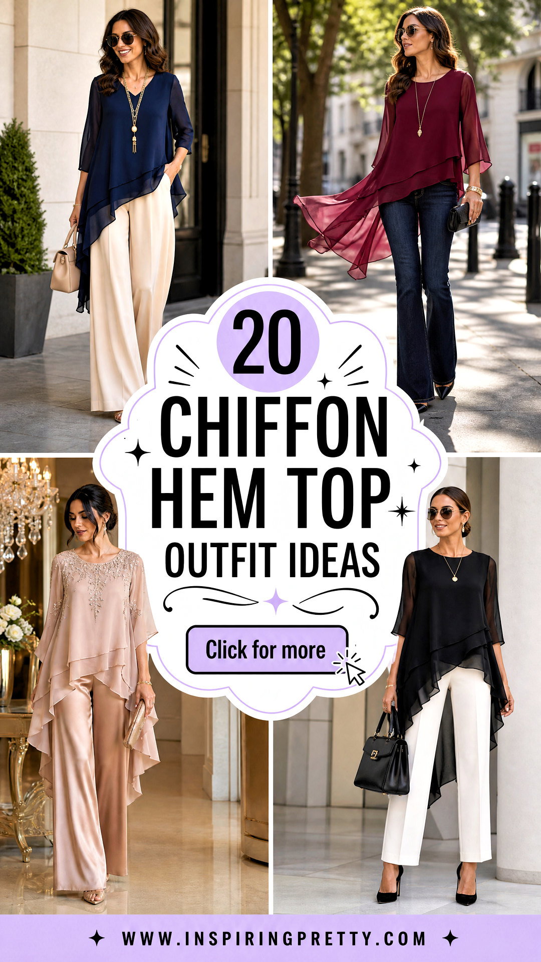 20 Chiffon Hem Top Outfit Ideas for Elegant Layered Looks - 20 Chiffon Hem Top Outfit Ideas for Elegant Layered Looks