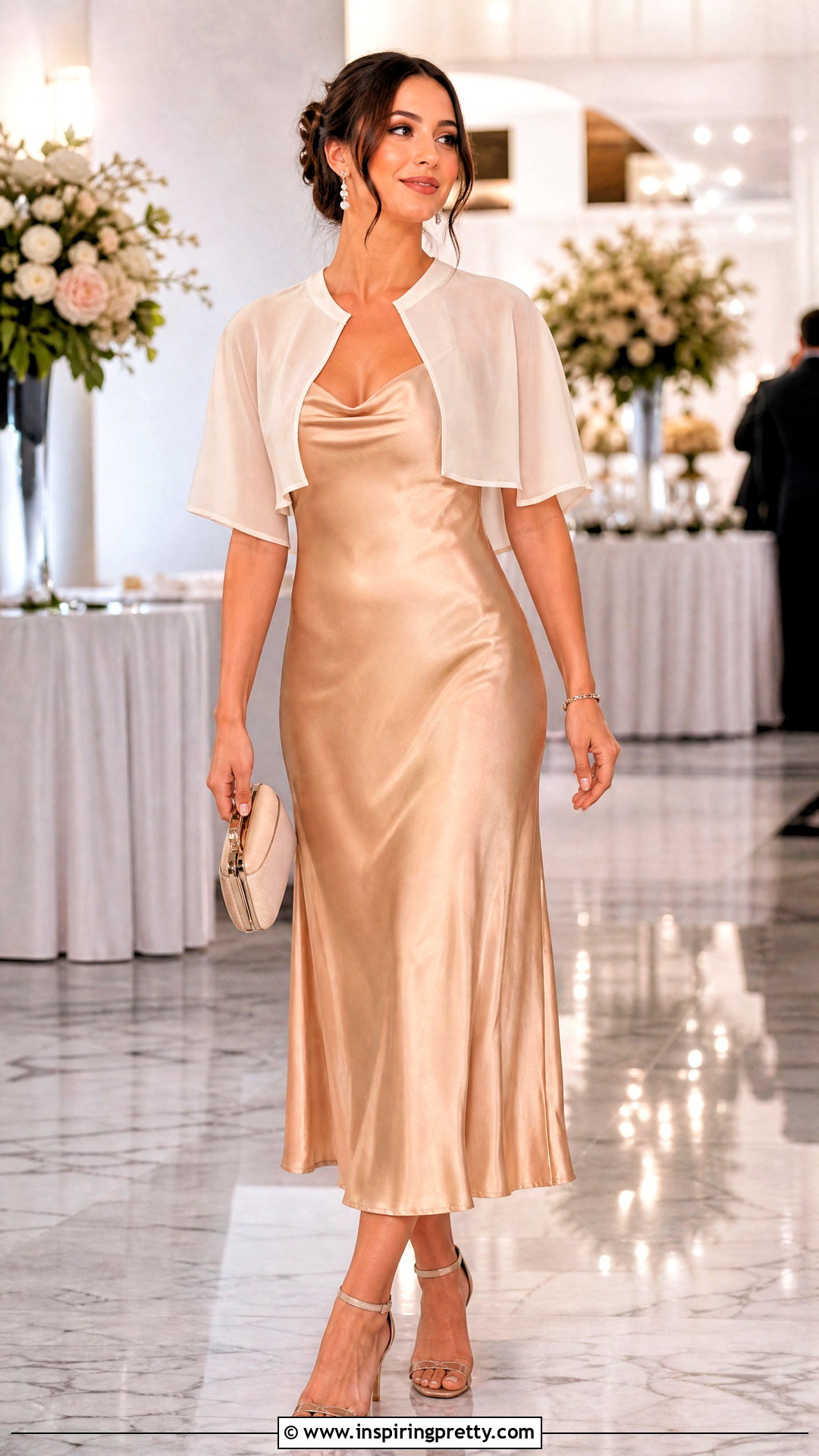 Chiffon Shrug Top Over A Slip Dress - 20 Chiffon Shrug Top outfit ideas