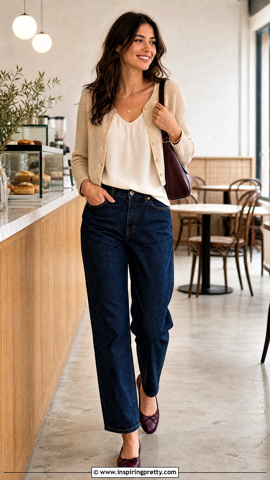 Chiffon Tank Top With Cardigan And Jeans - 50 chiffon tops outfit ideas