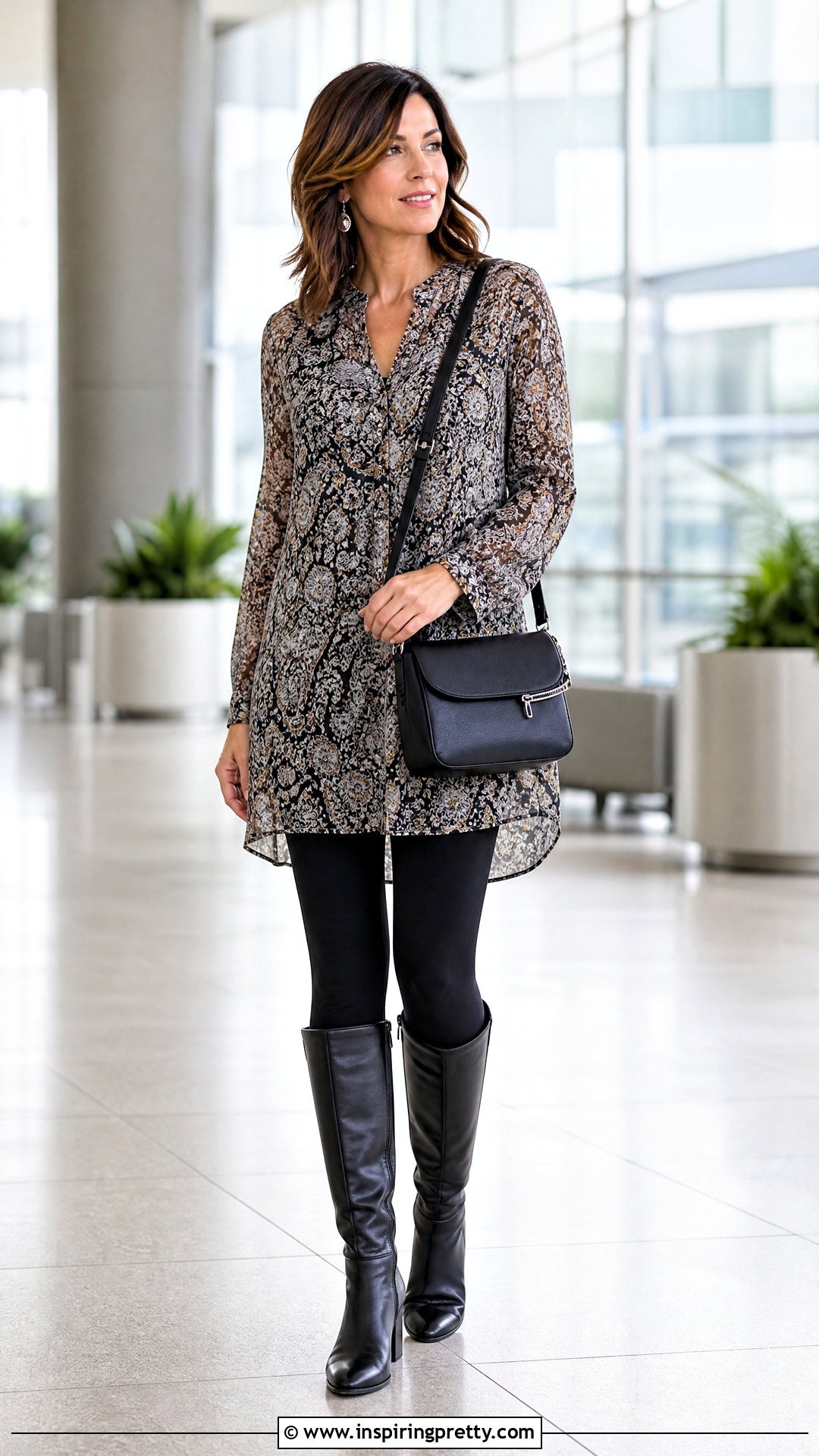 Chiffon Tunic Top With Leggings - 50 chiffon top styles