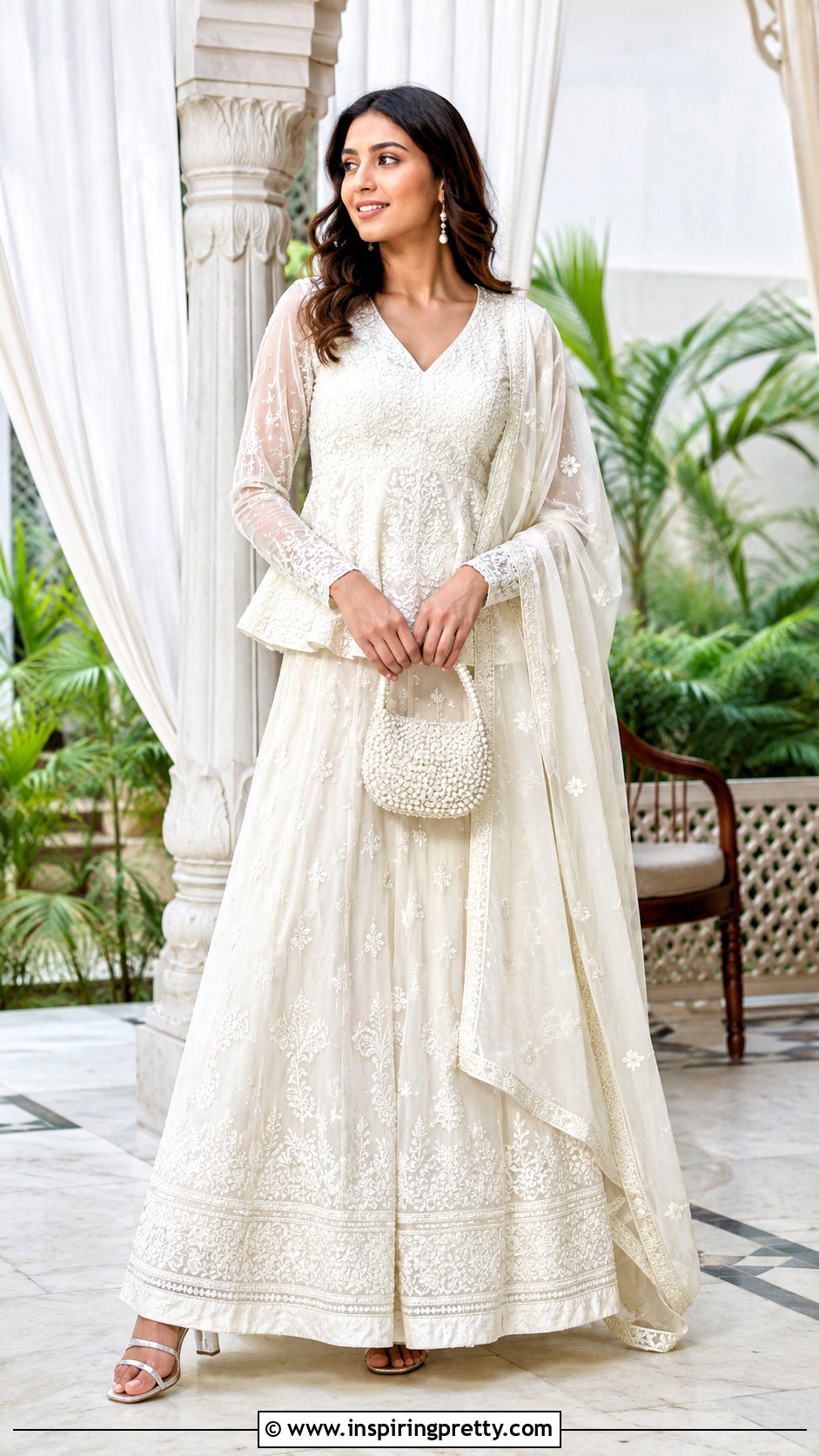 Chikankari Skirt And Top Indian Outfit - 50 skirt and top indian outfits