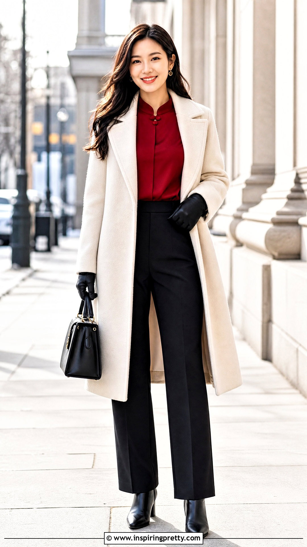 Chinese Top With Layered Winter Outfit - 50 chinese top outfit ideas