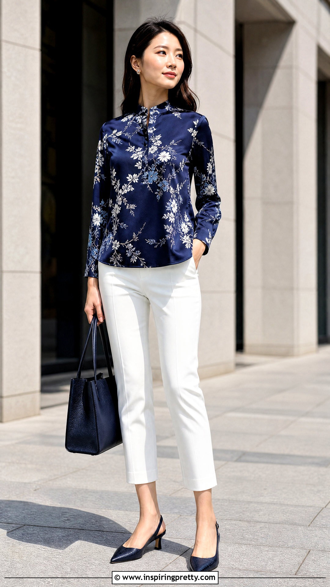 Chinoiserie Top With Cropped Trousers - 25 chinoiserie top outfit ideas
