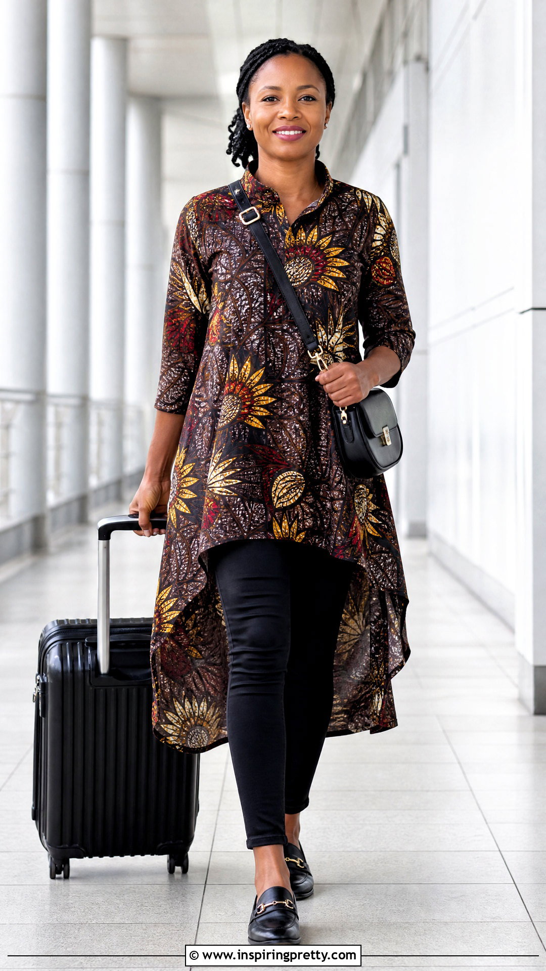 Chitenge High Low Top With Leggings - 50 chitenge tops for ladies