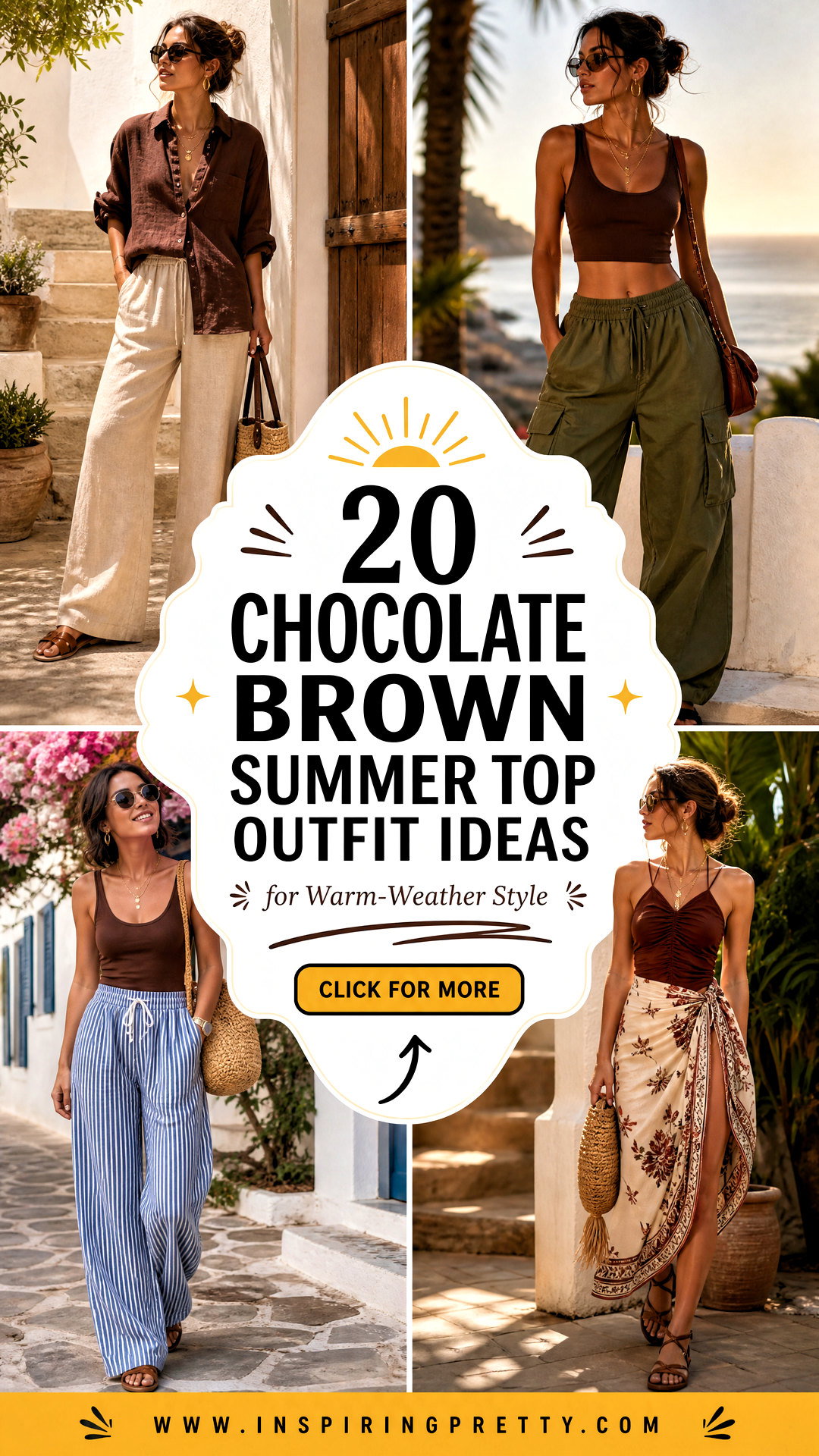 20 Chocolate Brown Summer Top Outfit Ideas for Warm-Weather Style - 20 Chocolate Brown Summer Top Outfit Ideas for Warm-Weather Style