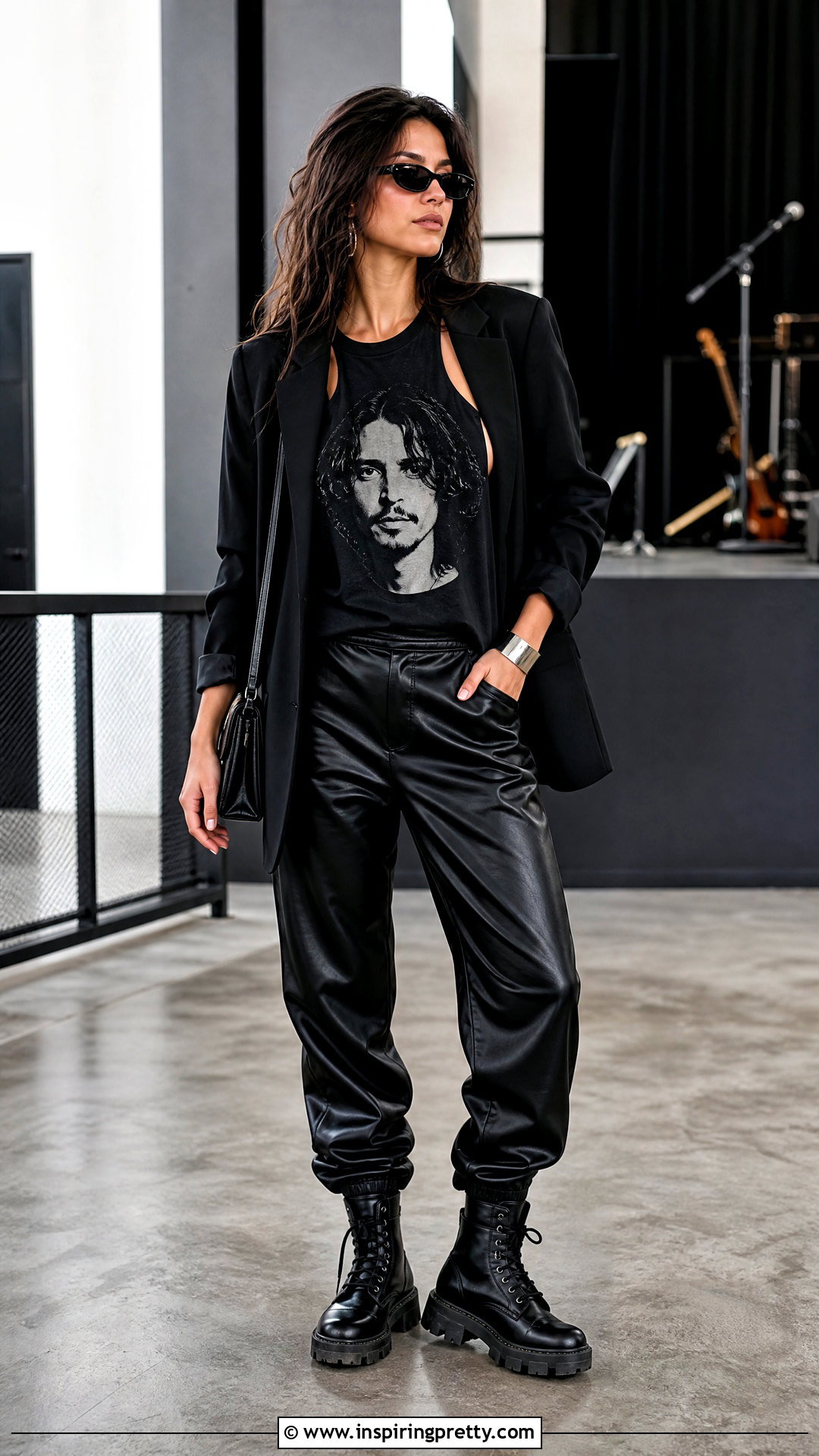 Chris Cornell Tank Top With Black Leather Pants - 25 Chris Cornell Tank Top outfit ideas