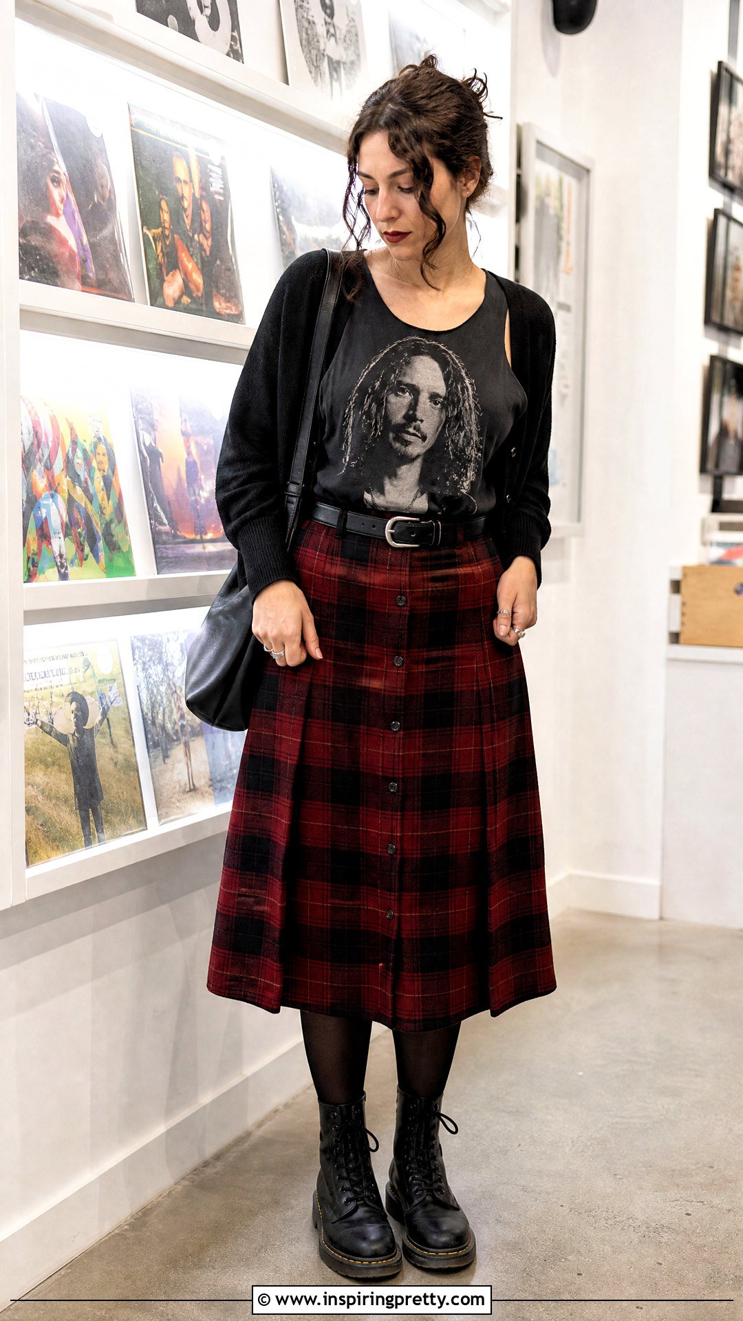Chris Cornell Tank Top With Red Plaid Skirt - 25 Chris Cornell Tank Top outfit ideas