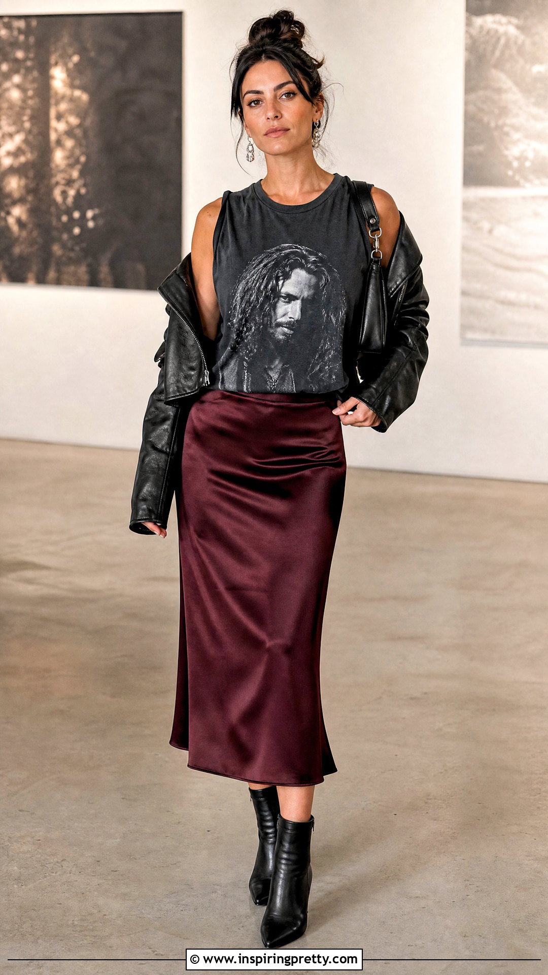 Chris Cornell Tank Top With Satin Midi Skirt - 25 Chris Cornell Tank Top outfit ideas