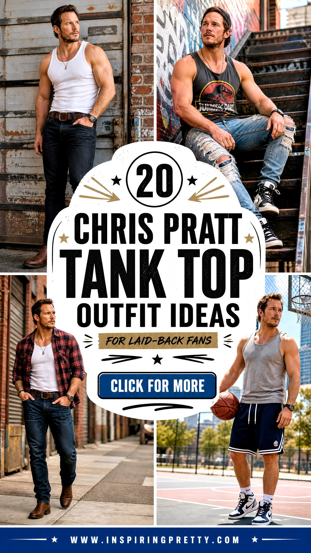 20 Chris Pratt Tank Top Outfit Ideas for Laid-Back Fans - 20 Chris Pratt Tank Top Outfit Ideas for Laid-Back Fans