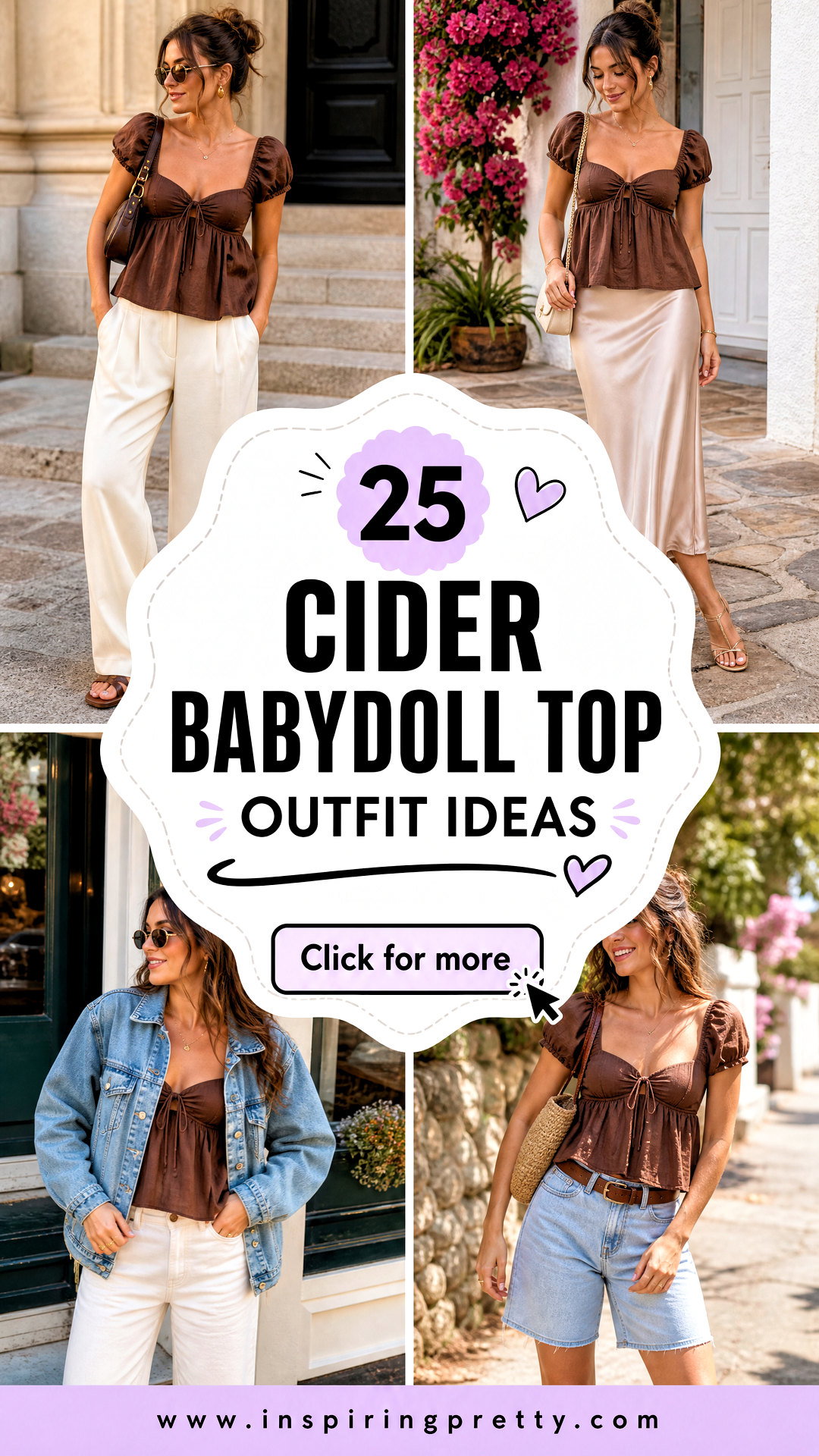 25 Cider Babydoll Top Outfit Ideas for Sweet Weekend Style - 25 Cider Babydoll Top Outfit Ideas for Sweet Weekend Style