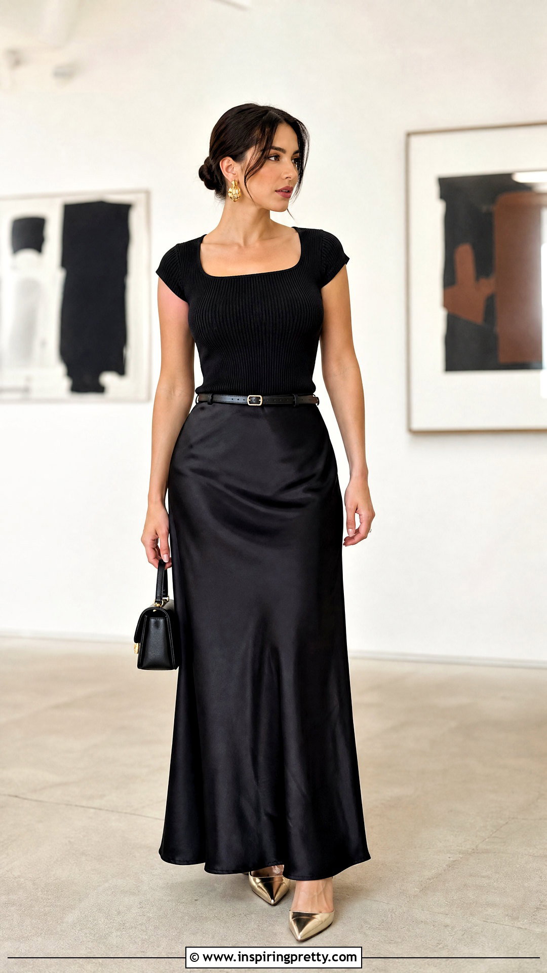 Cider Black Top With Matching Black Maxi Skirt - 25 Cider Black Top outfit ideas