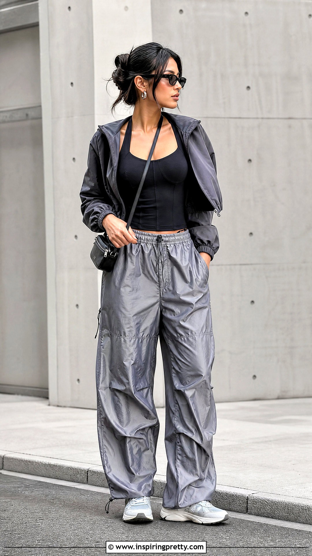 Cider Black Top With Parachute Pants - 25 Cider Black Top outfit ideas