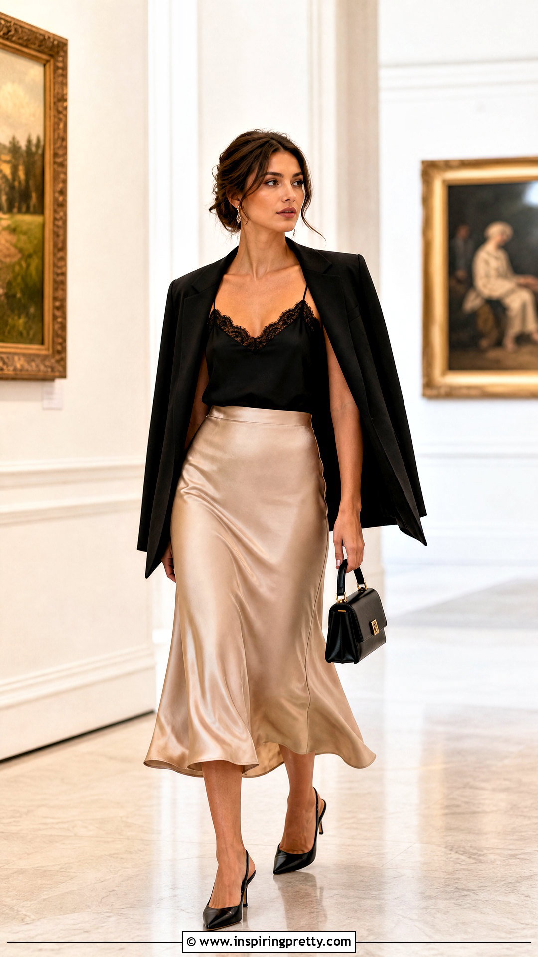 Cider Black Top With Satin Midi Skirt - 25 Cider Black Top outfit ideas