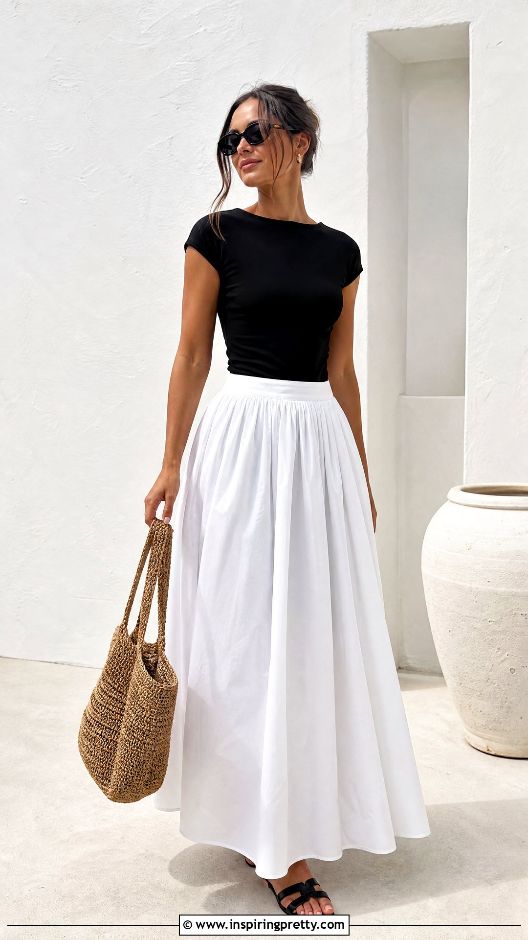 Cider Black Top With White Maxi Skirt - 25 Cider Black Top outfit ideas