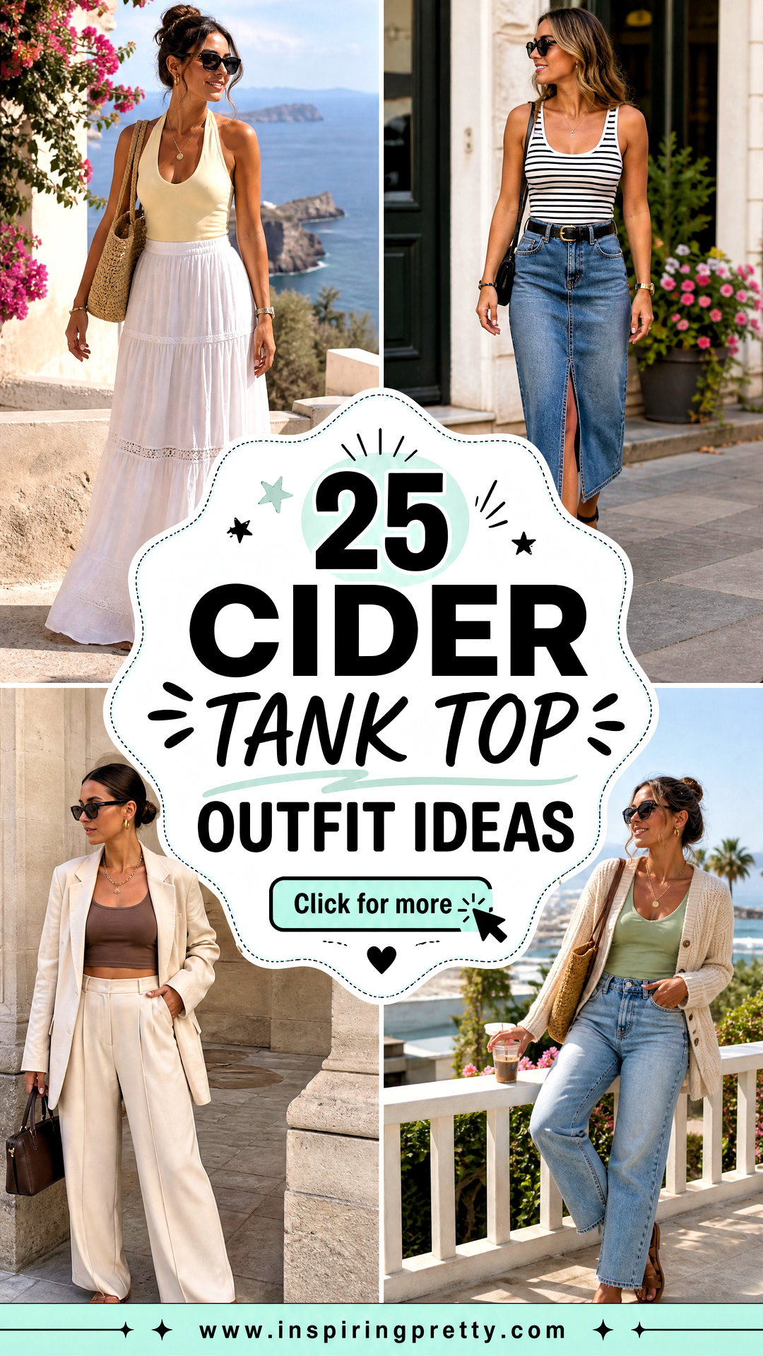 25 Cider Tank Top Outfit Ideas for Fresh Warm-Weather Style - 25 Cider Tank Top Outfit Ideas for Fresh Warm-Weather Style