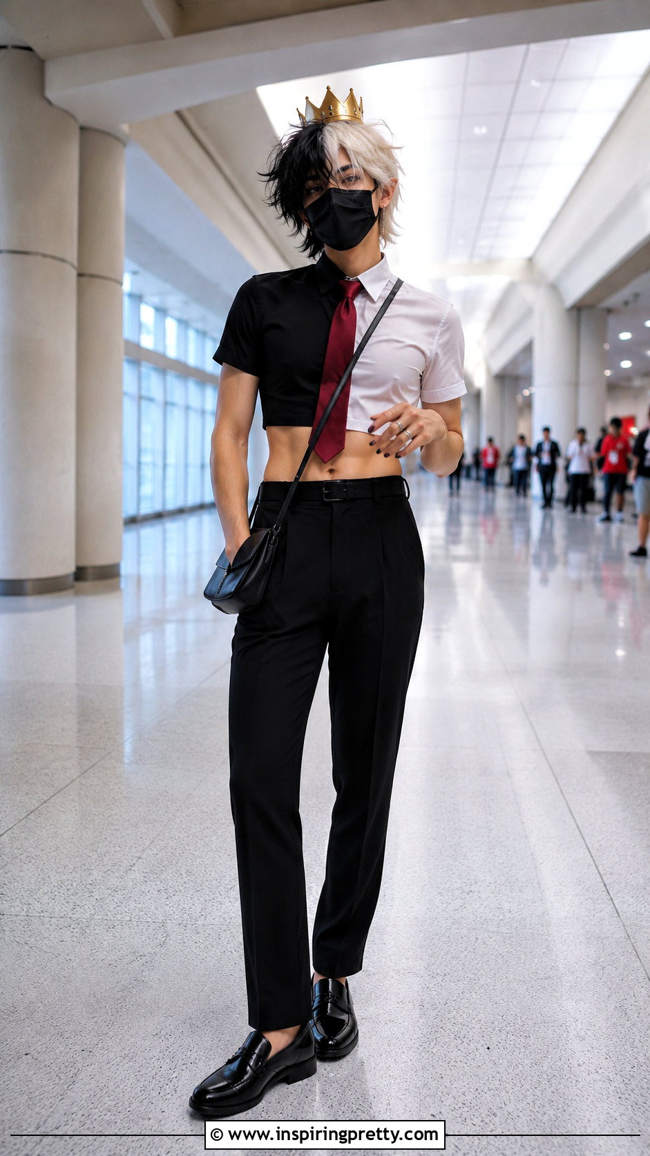 Classic Ranboo Crop Top With Dress Pants - 20 ranboo in a crop top outfit ideas