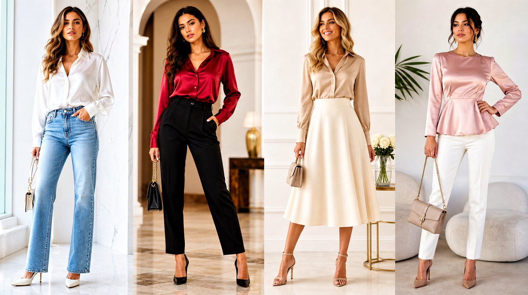 50 Classy Satin Tops Blouses Elegant Looks for Any Event
