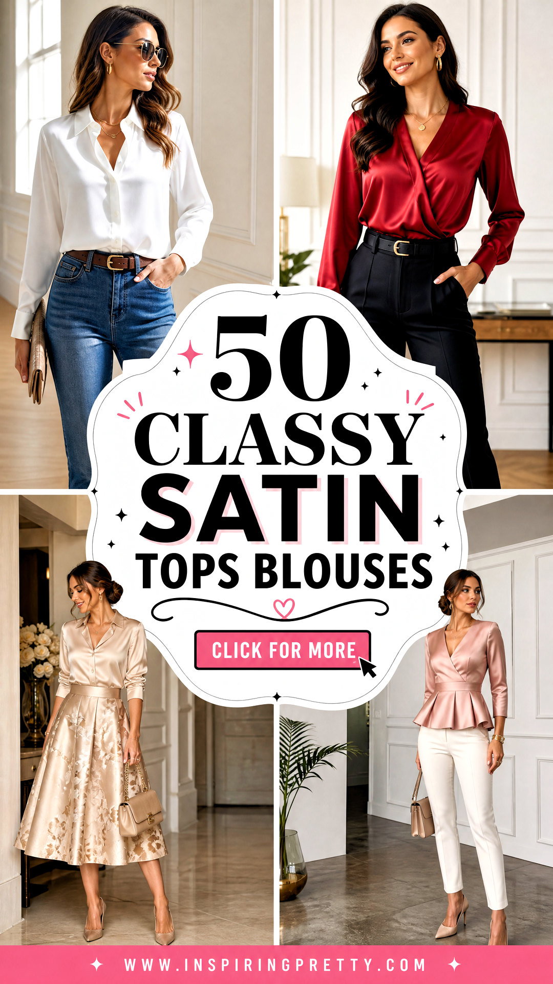 50 Classy Satin Tops Blouses Elegant Looks for Any Event - 50 Classy Satin Tops Blouses: Elegant Looks for Any Event
