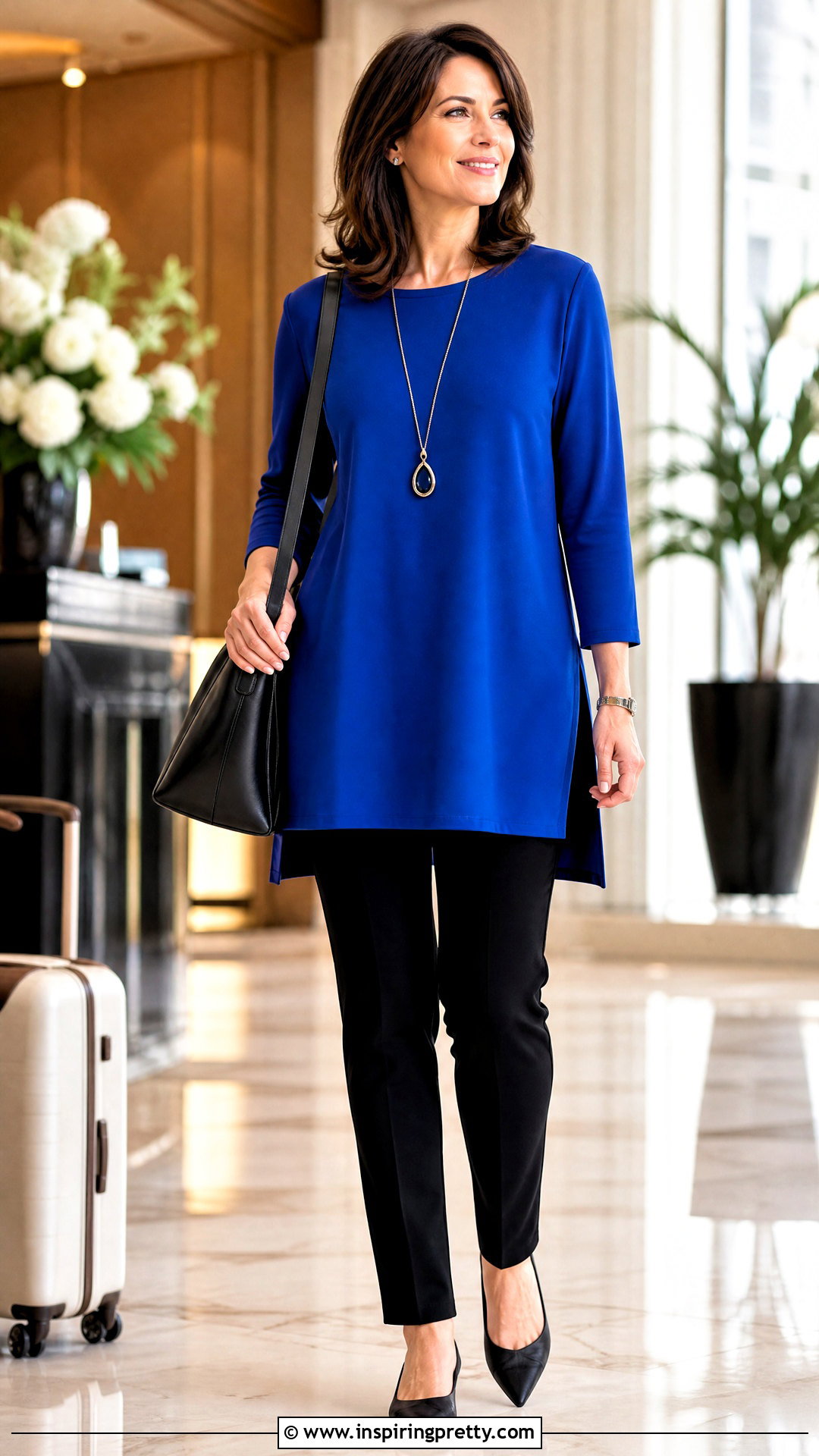 Classy Tunic Top And Slim Pants Outfit - 50 classy tops for women chic ideas