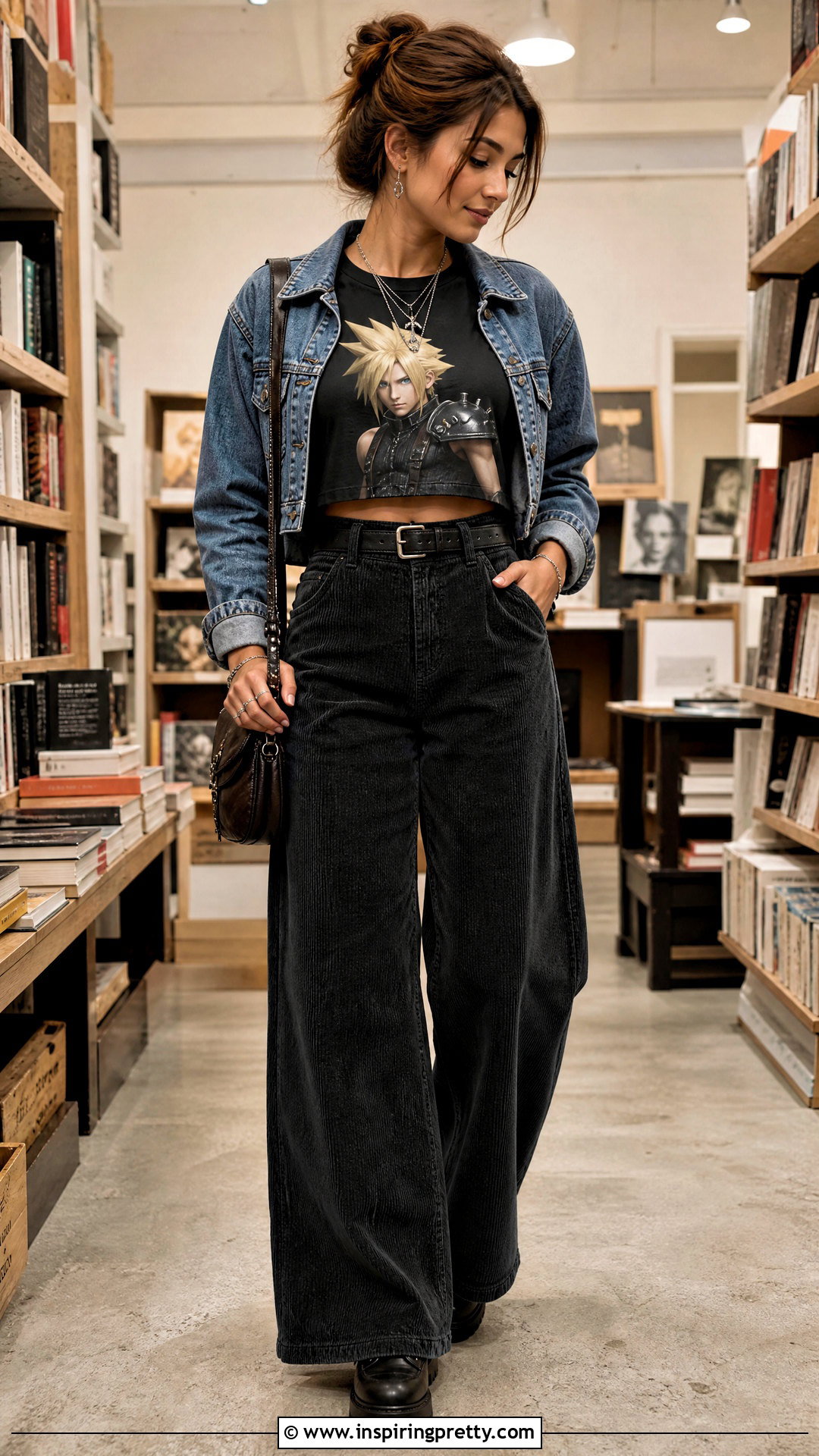 Cloud Strife Crop Top With Corduroy Pants - 25 Cloud Strife Crop Top outfit ideas