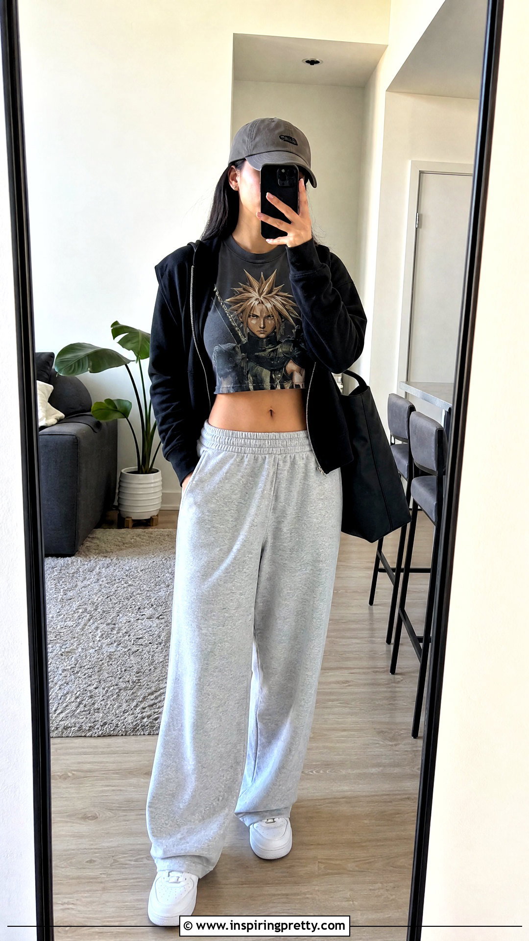 Cloud Strife Crop Top With Gray Sweatpants - 25 Cloud Strife Crop Top outfit ideas