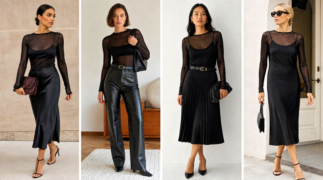 20 Club Monaco Sheer Top Outfit Ideas for Chic Evening Style