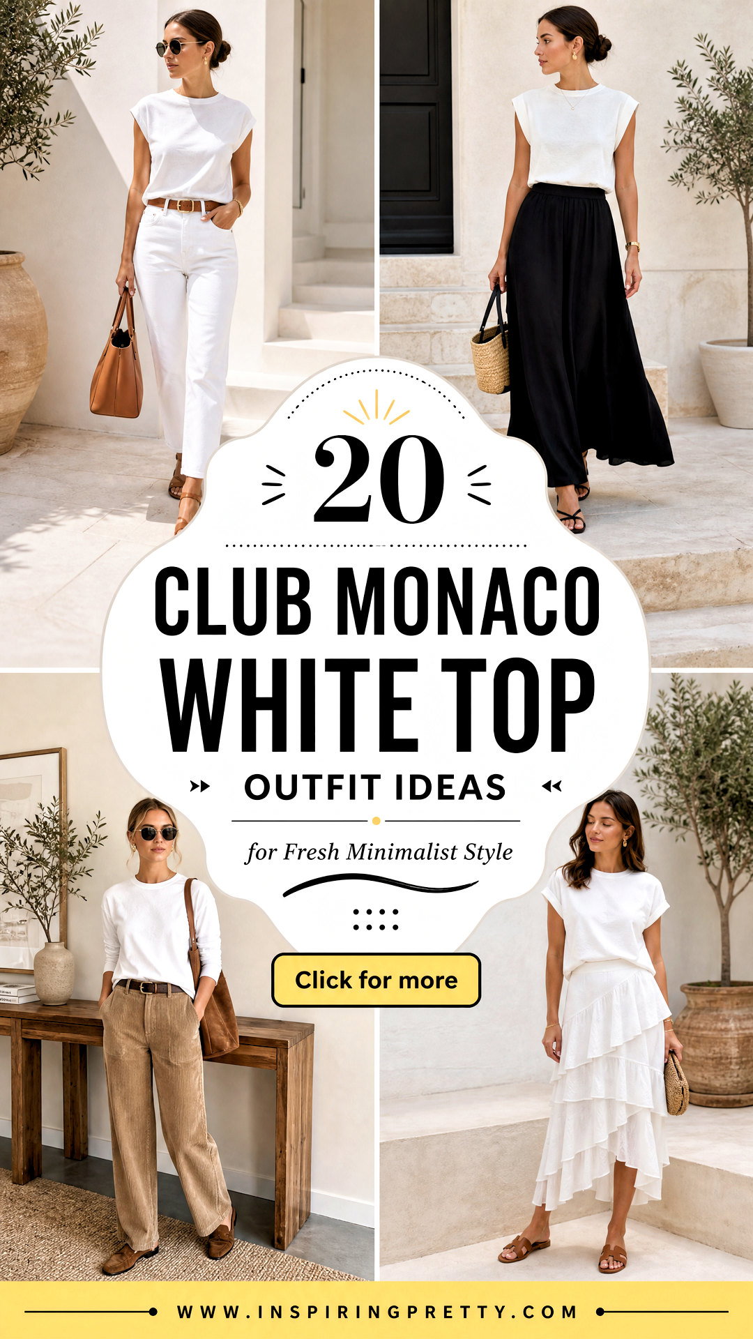 20 Club Monaco White Top Outfit Ideas for Fresh Minimalist Style - 20 Club Monaco White Top Outfit Ideas for Fresh Minimalist Style