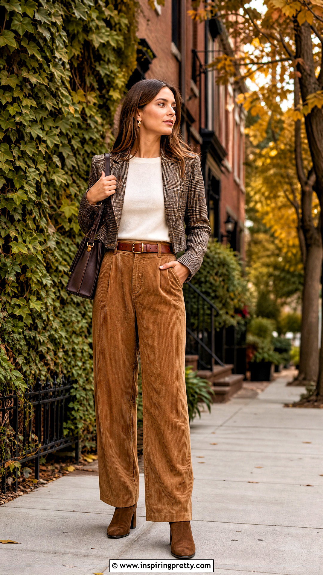 Club Monaco White Top With Corduroy Pants And Suede Shoes - 20 club monaco white top outfit ideas
