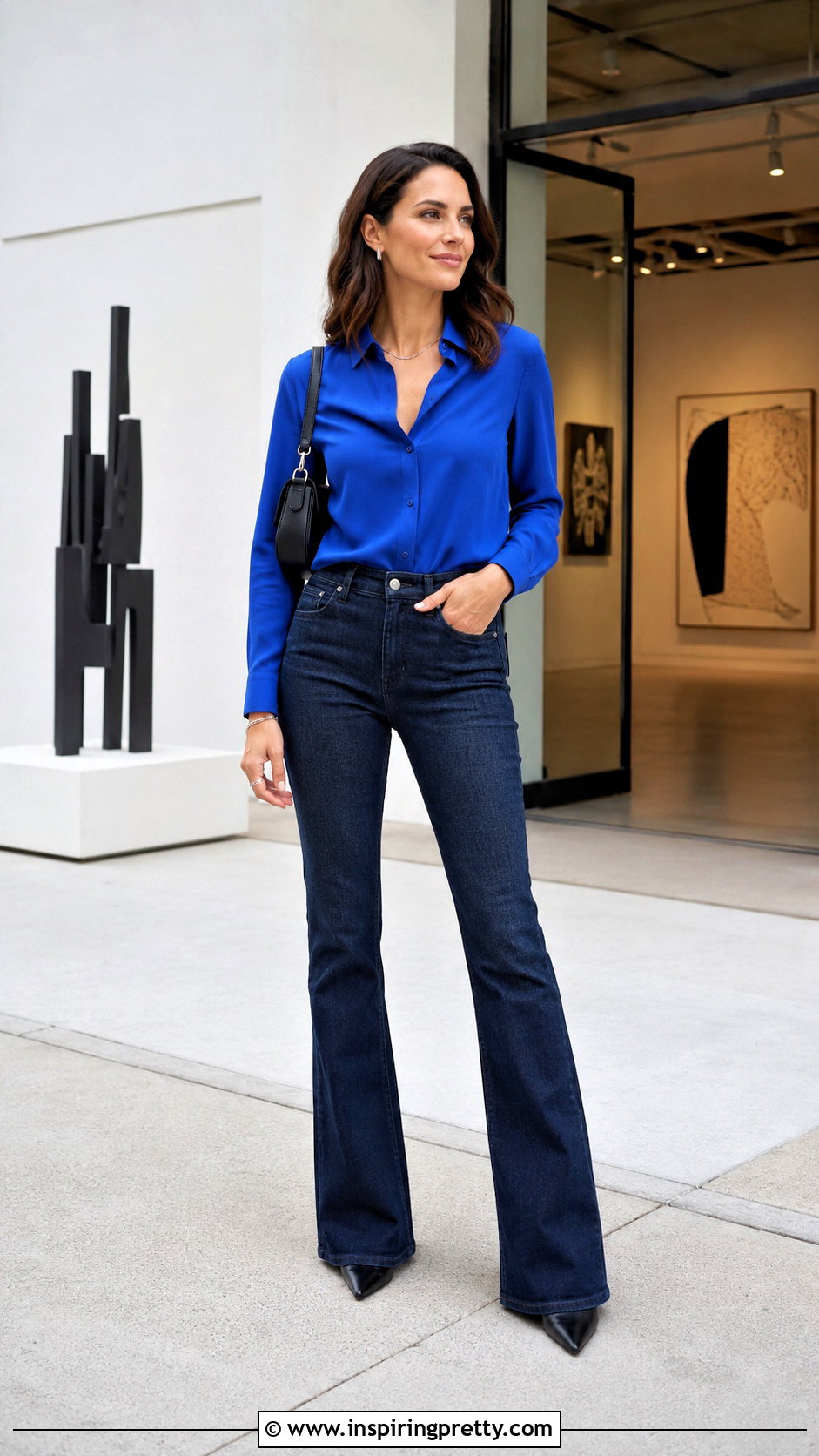 Cobalt Blue Top With Blue Jeans - What Color Top Goes With Blue Jeans (20 Ways)