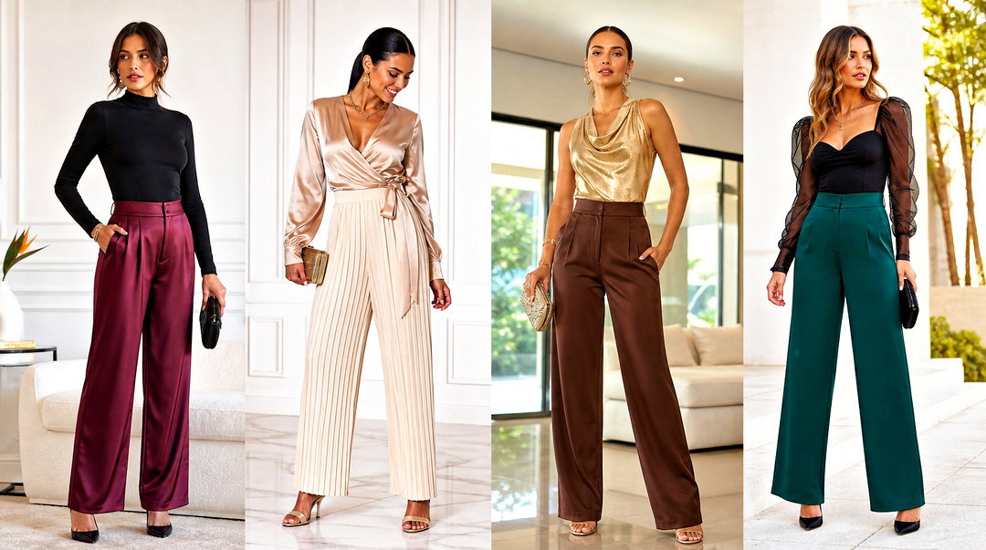 25 Cocktail Pants and Tops Outfit Ideas for Chic Party Nights