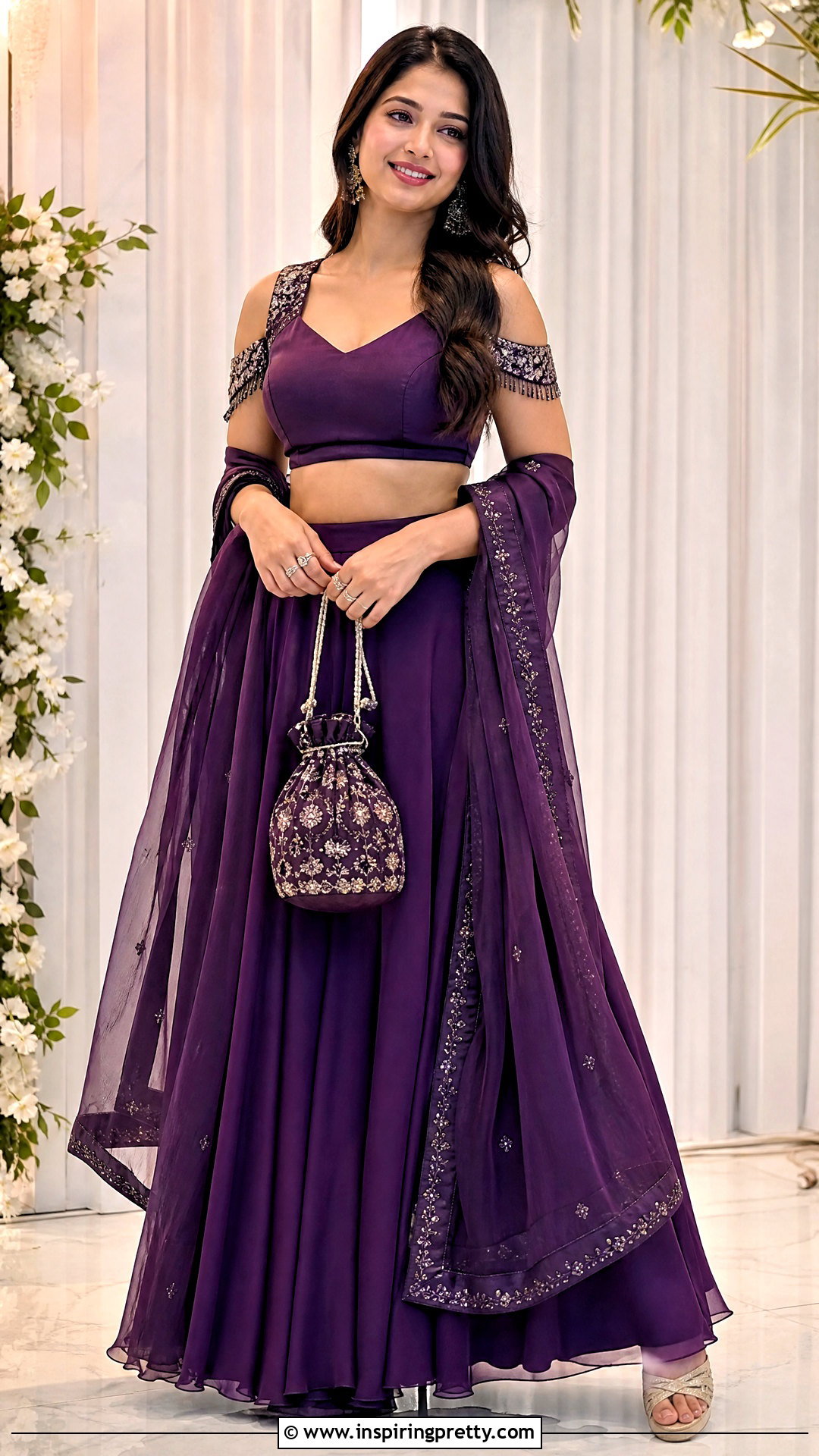 Cold Shoulder Crop Top Lehenga - 50 lehenga blouse designs crop tops outfit ideas