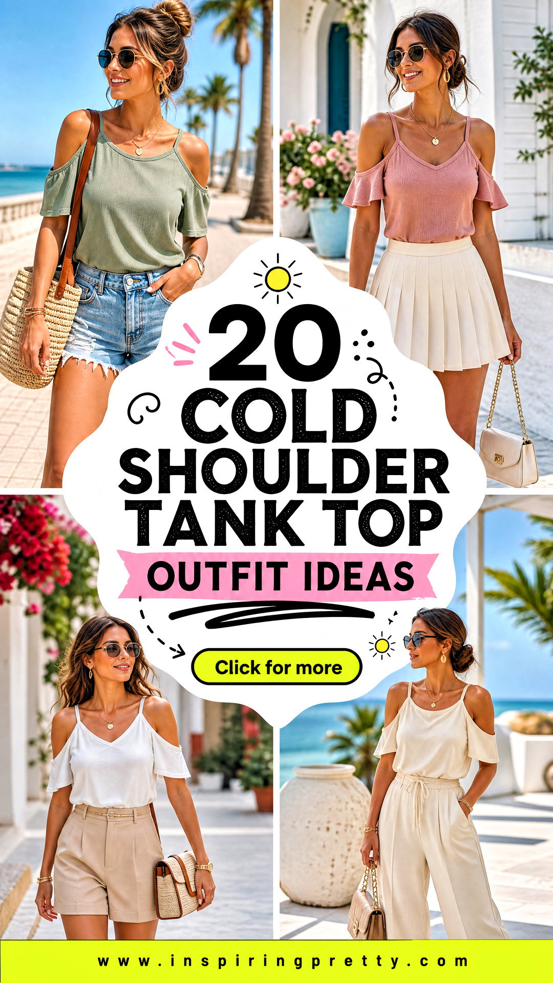 20 Cold Shoulder Tank Top Outfit Ideas for Cool Summer Style - 20 Cold Shoulder Tank Top Outfit Ideas for Cool Summer Style