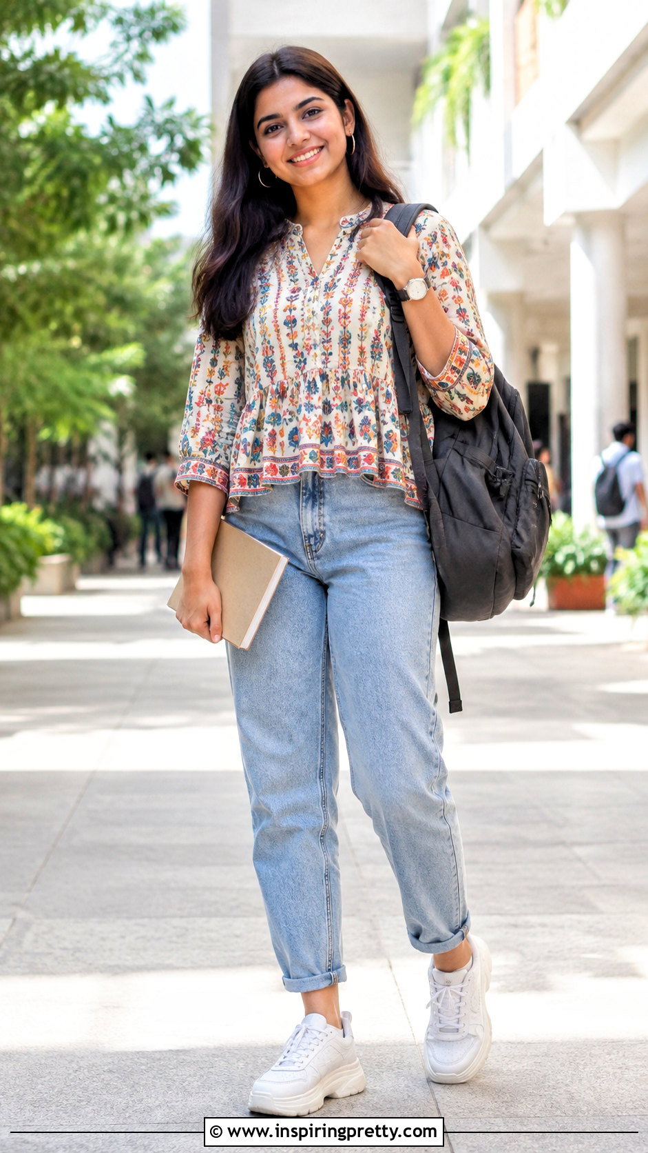 College Short Kurti With Mom Jeans - 50 short kurti tops for jeans