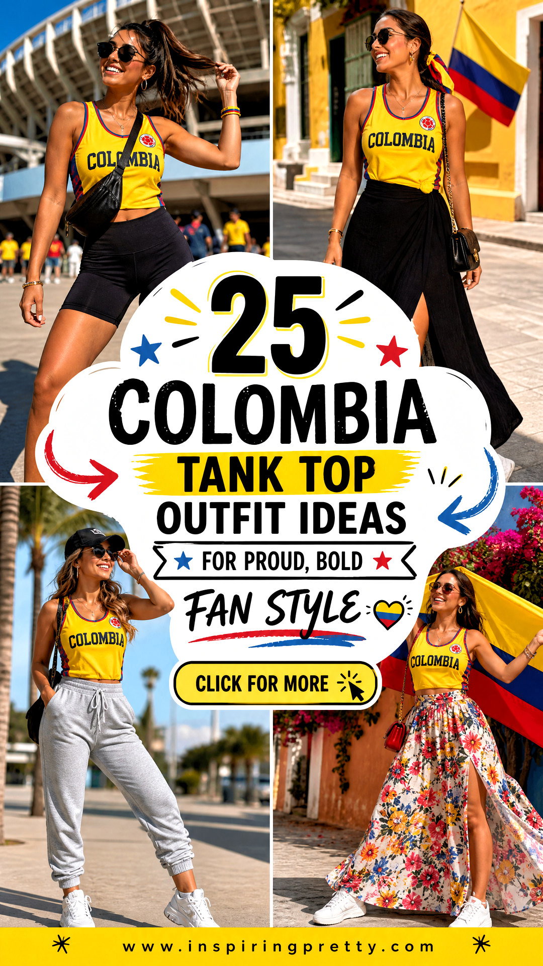 25 Colombia Tank Top Outfit Ideas for Proud Bold Fan Style - 25 Colombia Tank Top Outfit Ideas for Proud, Bold Fan Style