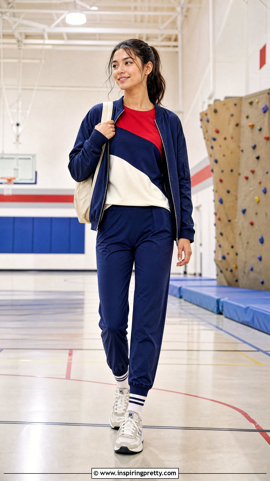 Color Block Long Sleeve Top With Track Pants - 25 long sleeve tops for girls
