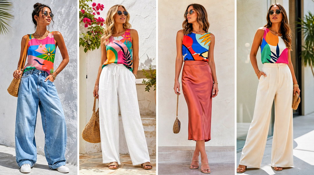 20 Colorful Graphic Tank Top Outfit Ideas for Summer Fun