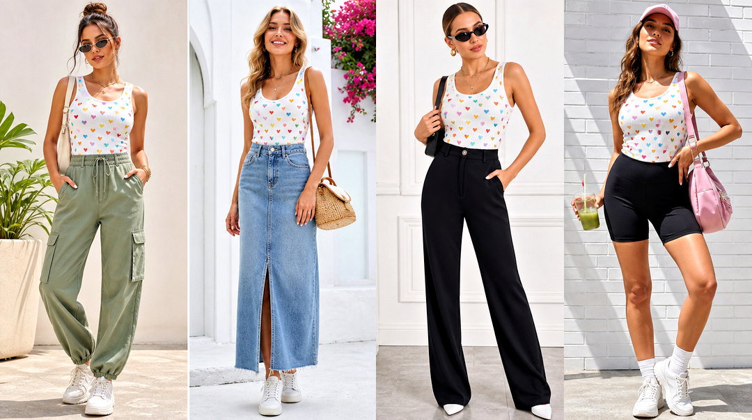 20 Colorful Heart Tank Top Outfit Ideas for Cute Summer Looks