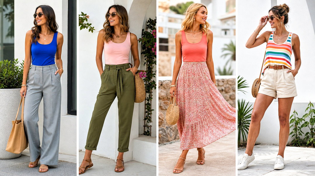 20 Colorful Tank Tops on Hangers for Bright Closet Inspiration