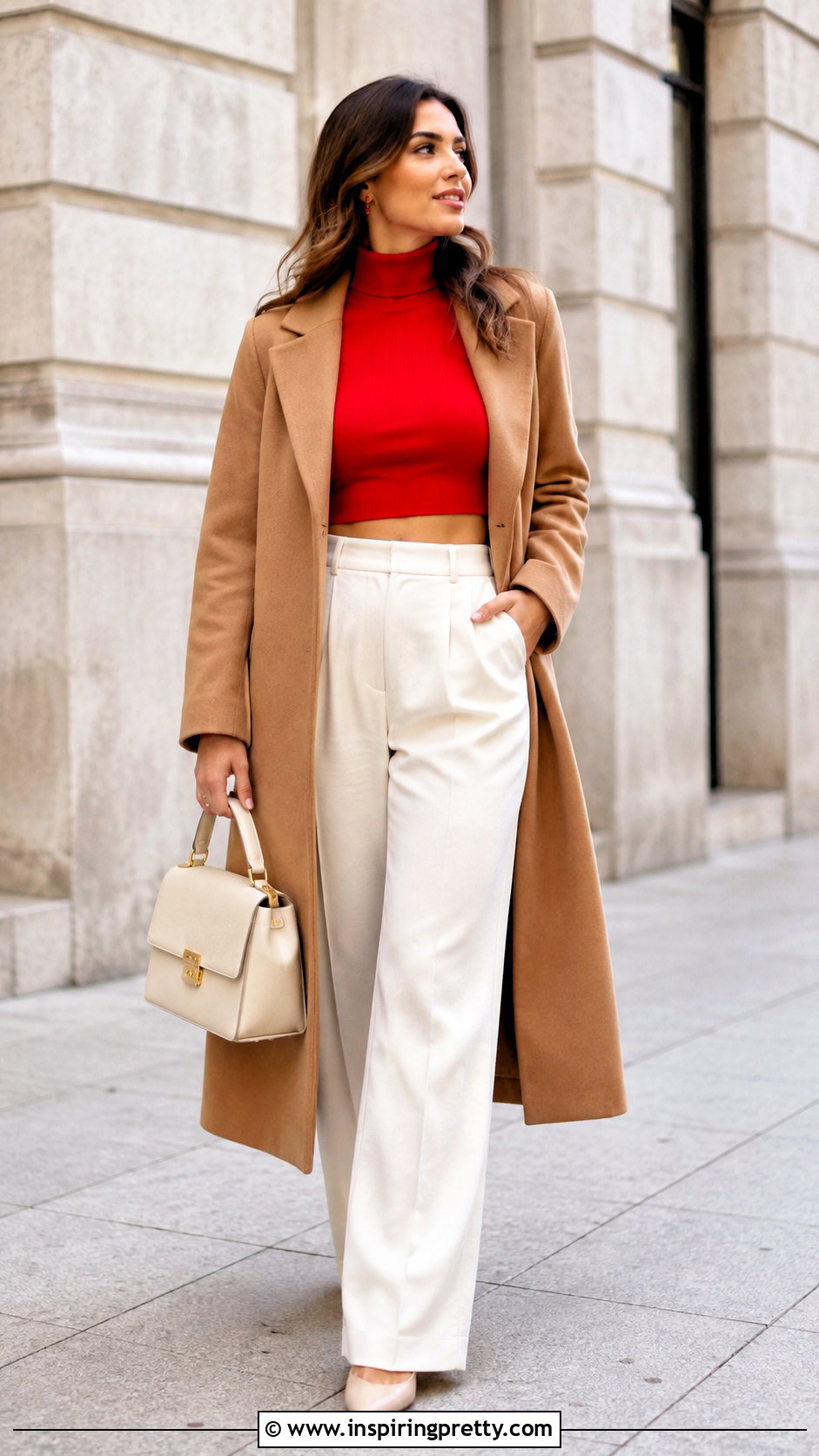 Colorful Turtle Crop Top With Neutral Pants - 25 Turtle Crop Top outfit ideas