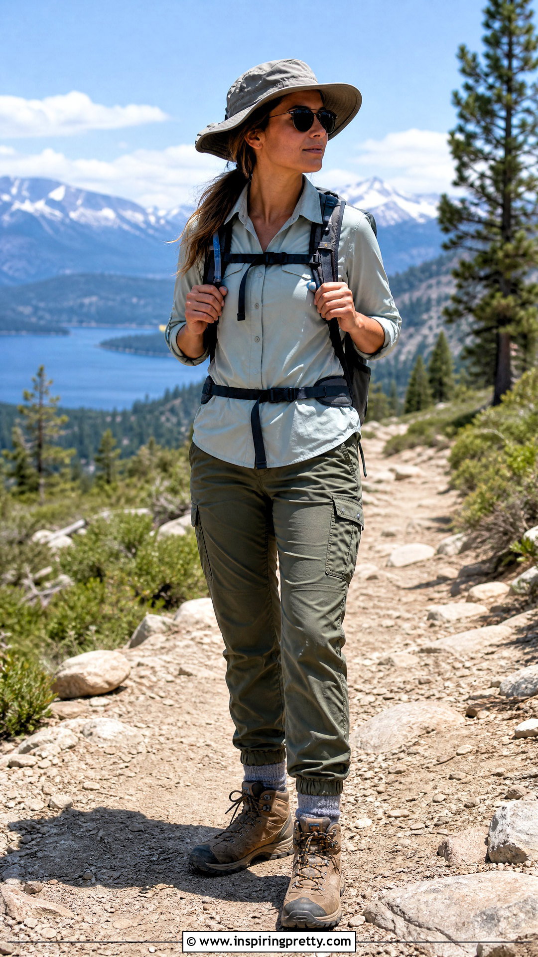 Columbia Hiking Shirt With Cargo Pants - 20 columbia tops outfit ideas