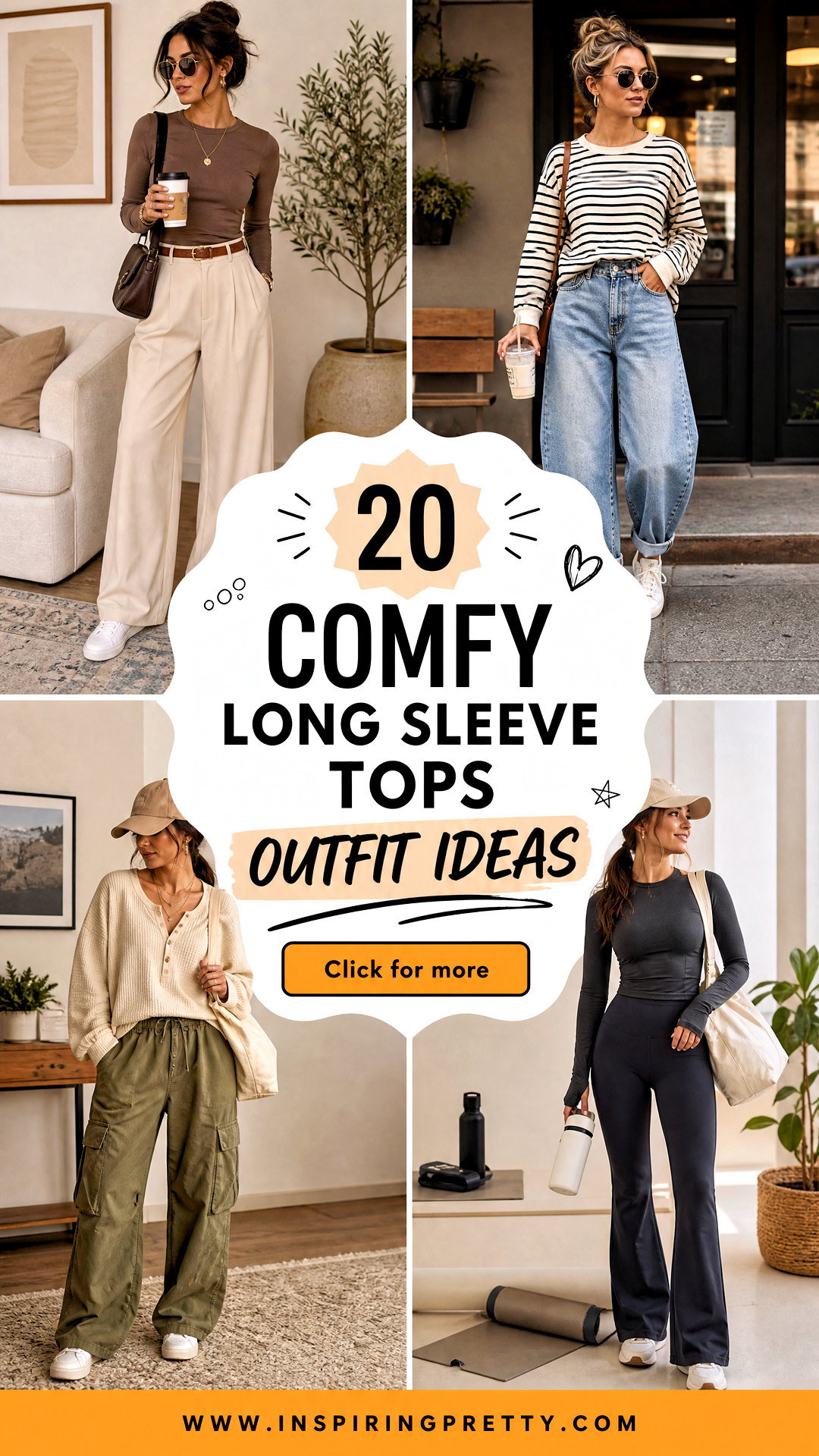 20 Comfy Long Sleeve Tops Outfit Ideas for Cozy Everyday Style - 20 Comfy Long Sleeve Tops Outfit Ideas for Cozy Everyday Style