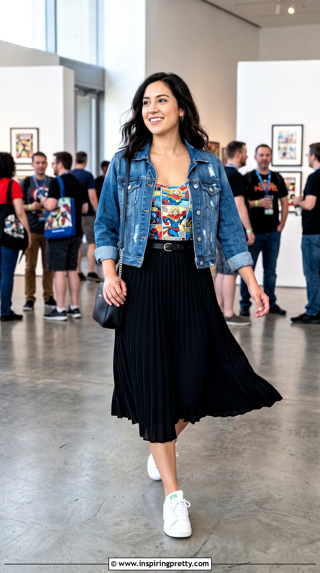 Comic Print Carol Danvers Tank Top With Midi Skirt - 20 Carol Danvers Tank Tops