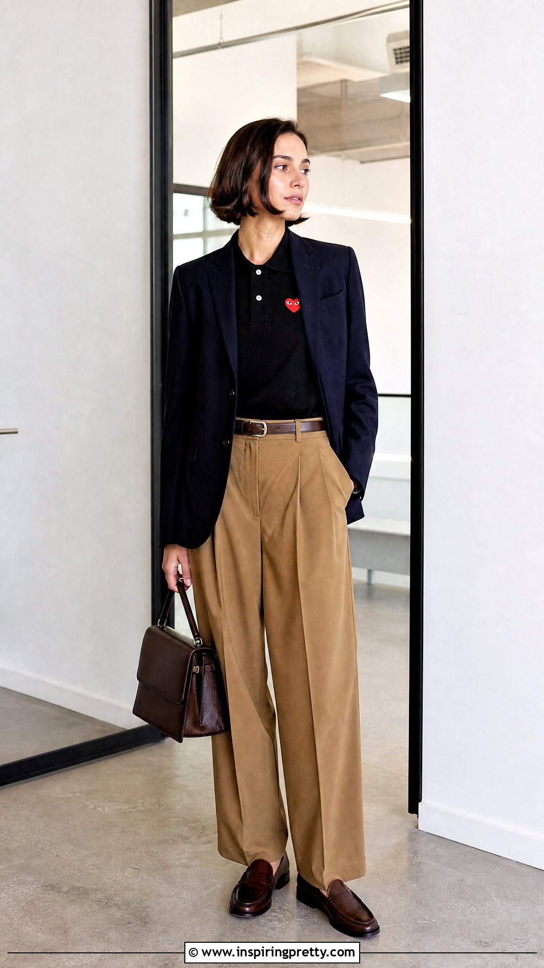 Comme Des Garons Polo Shirt With Pleated Trousers - 25 comme des garcons tops outfit ideas