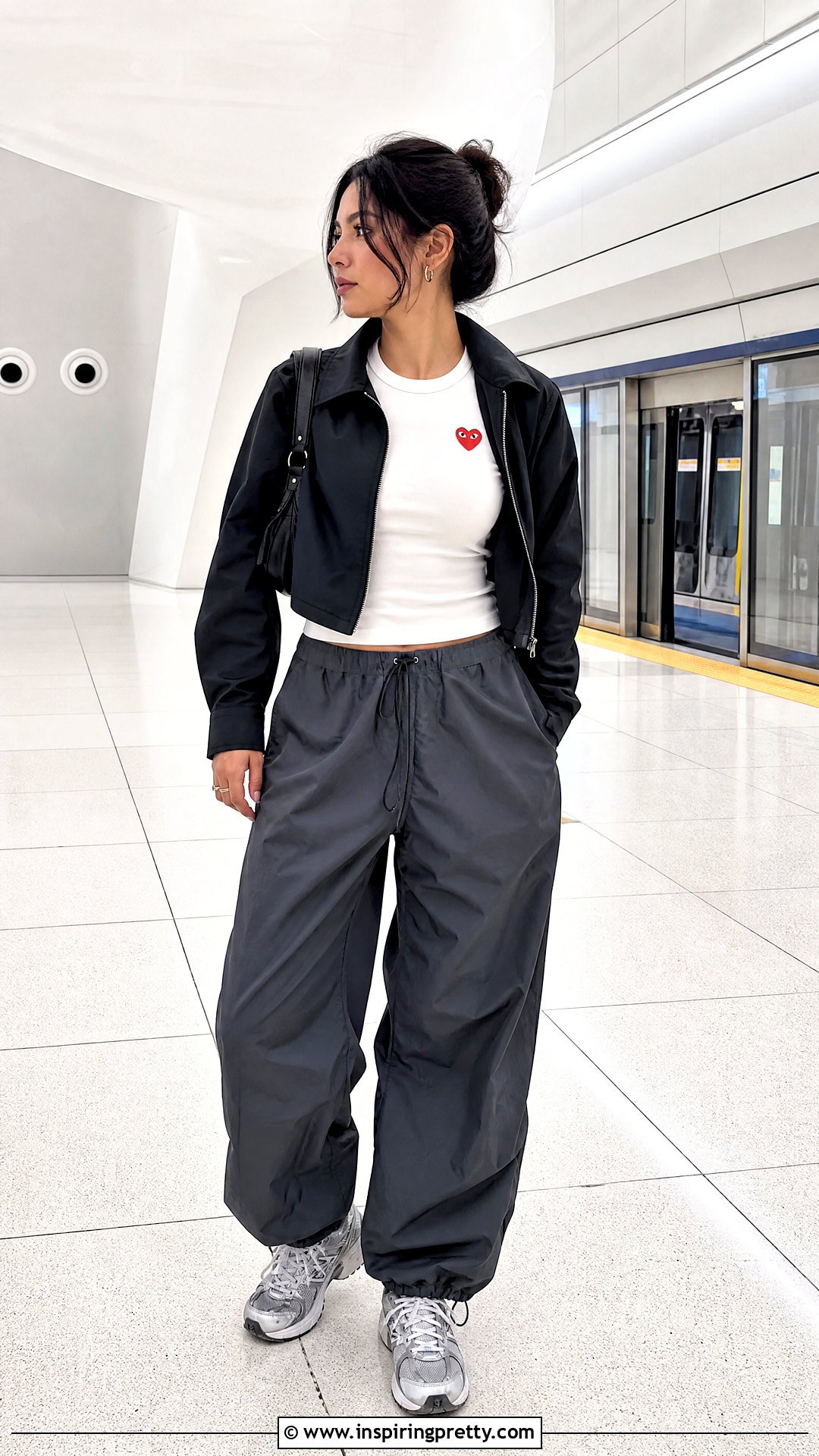 Comme Des Garons Top With Parachute Pants - 25 comme des garcons tops outfit ideas