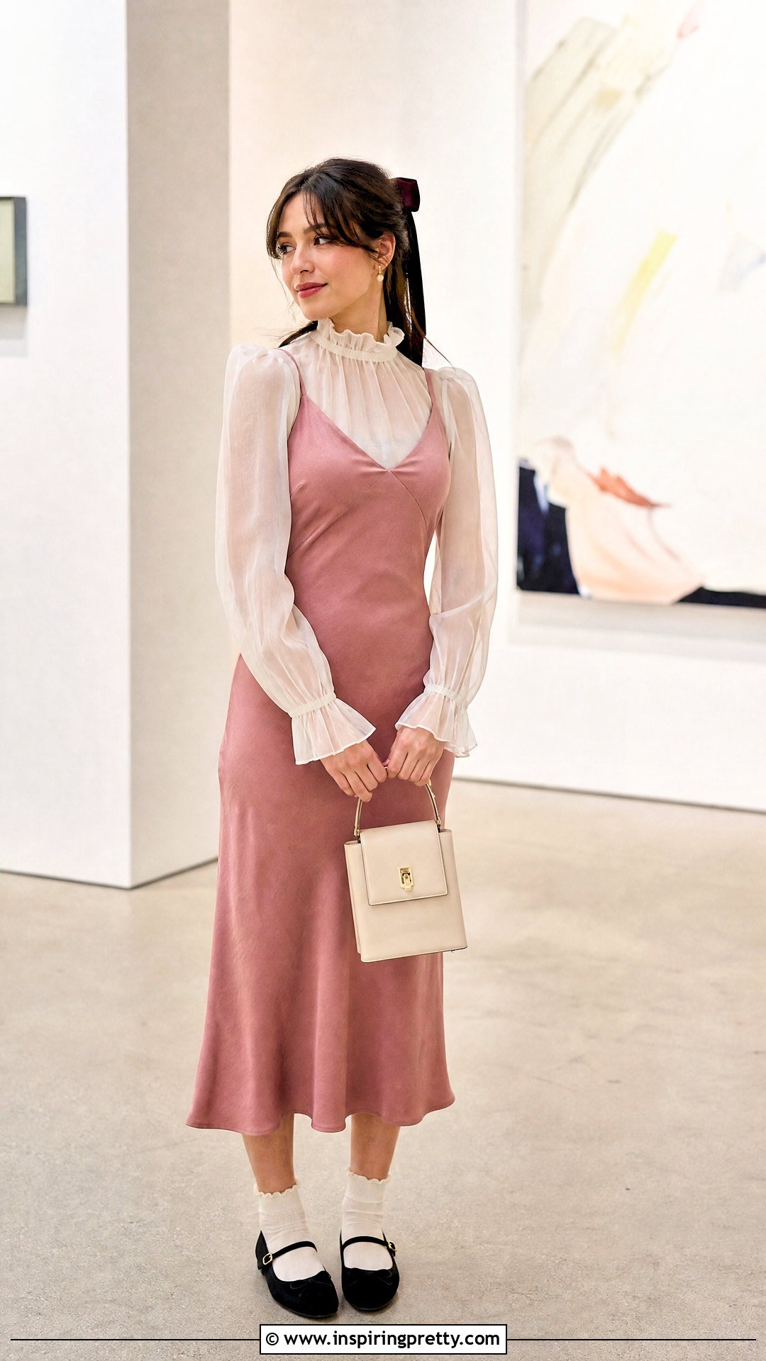Coquette Blouse Under A Slip Dress - 25 coquette style tops outfit ideas