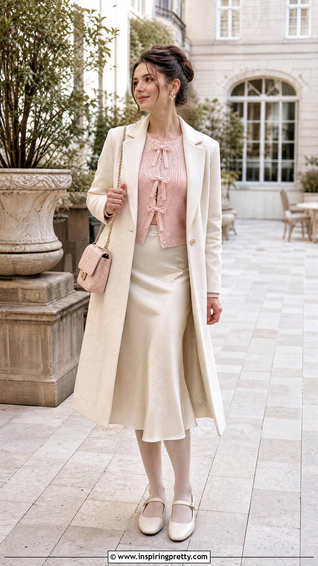 Coquette Bow Cardigan Outfit - 50 winter tops aesthetics