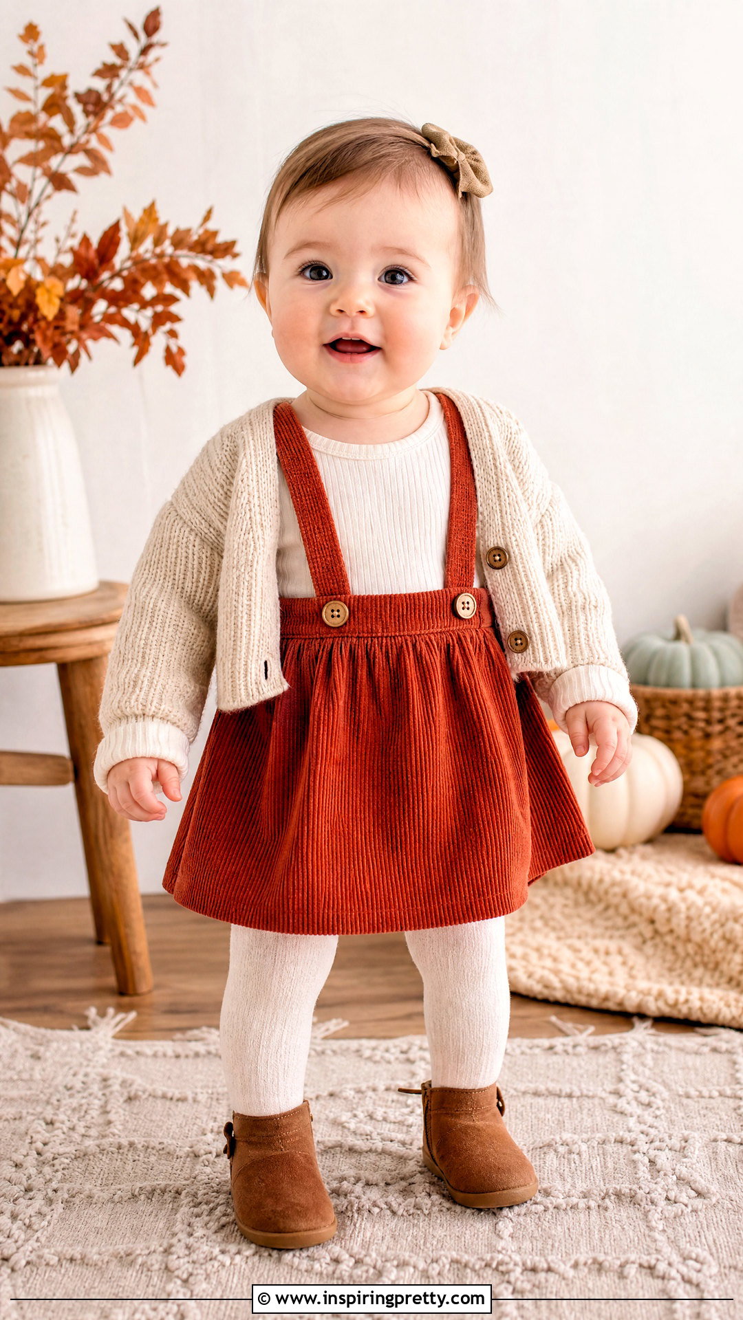 Corduroy Baby Skirt Top Set - 50 baby skirt top designs