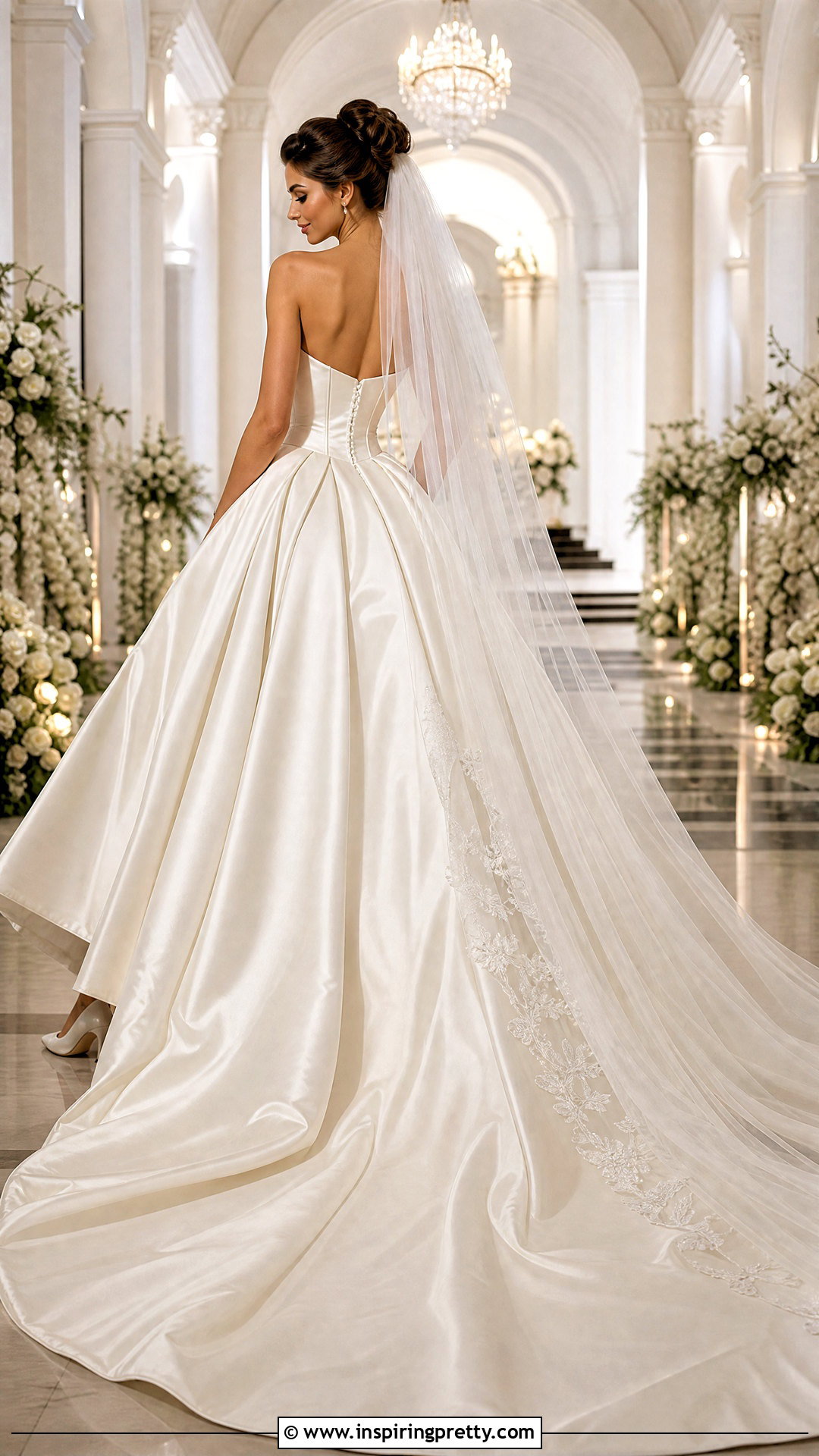 Corset Ball Gown With Cathedral Veil - 50 corset top wedding dress outfit ideas